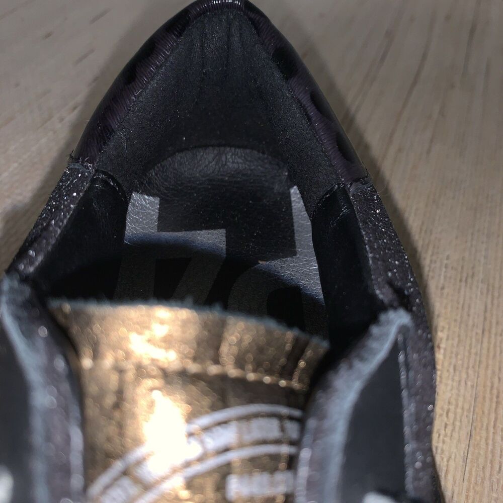 P448 John Glitter Black/Gold Low Top Sneakers Women’s US 7.5 Preppy Casual EU 38 - Picture 10 of 16